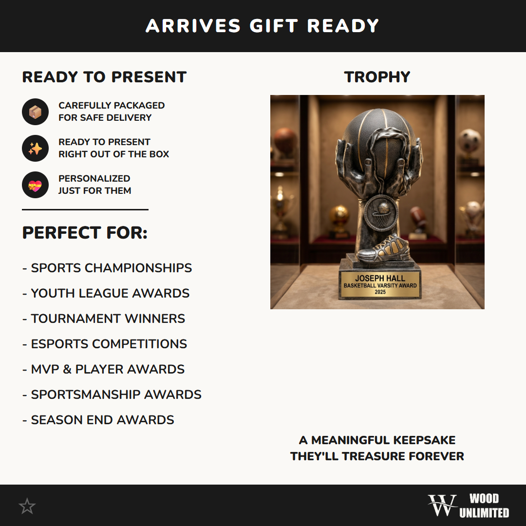 Basketball Award Trophy | Personalized | Custom Engraved | Basketball Gift | Team Award | Player Recognition