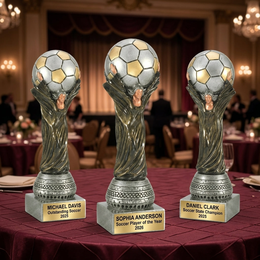Soccer Award Trophy | Personalized | Custom Engraved | Soccer MVP | Golden Boot | Youth Soccer | Coach Gift | Team Award - View 6