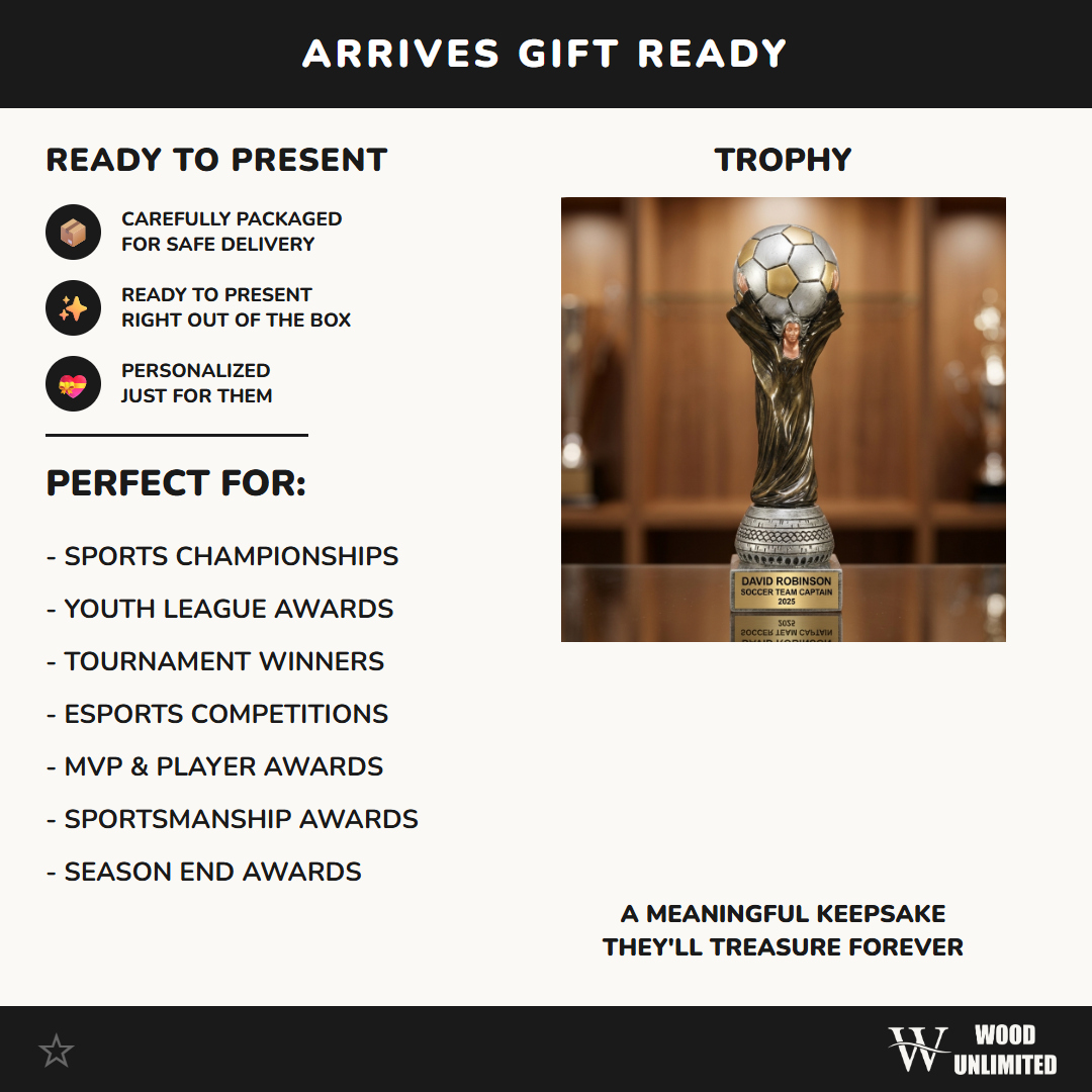 Soccer Award Trophy | Personalized | Custom Engraved | Soccer MVP | Golden Boot | Youth Soccer | Coach Gift | Team Award