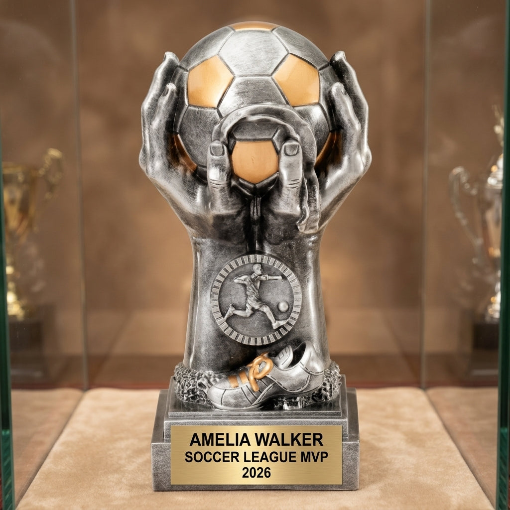 Soccer Trophy Award | Personalized | Custom Engraved | Soccer Gift | Team MVP | Soccer Awards | Youth Soccer | Golden Boot | Soccer Tournament - View 1