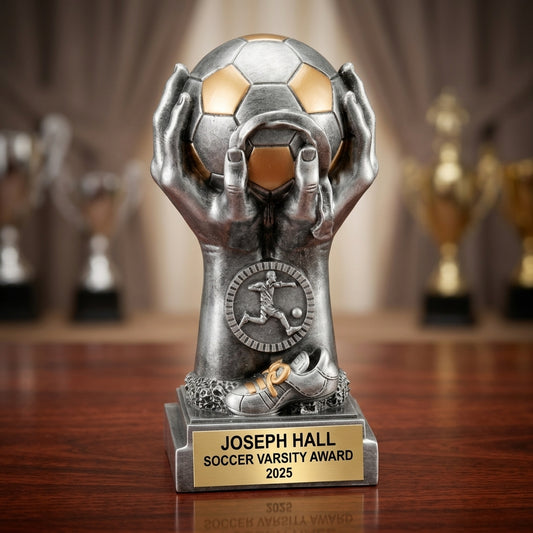 Soccer Trophy Award | Personalized | Custom Engraved | Soccer Gift | Team MVP | Soccer Awards | Youth Soccer | Golden Boot | Soccer Tournament - View 2