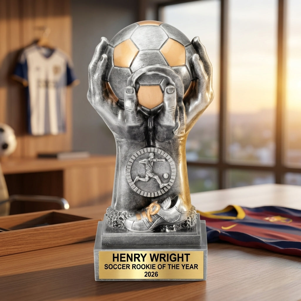 Soccer Trophy Award | Personalized | Custom Engraved | Soccer Gift | Team MVP | Soccer Awards | Youth Soccer | Golden Boot | Soccer Tournament - View 5