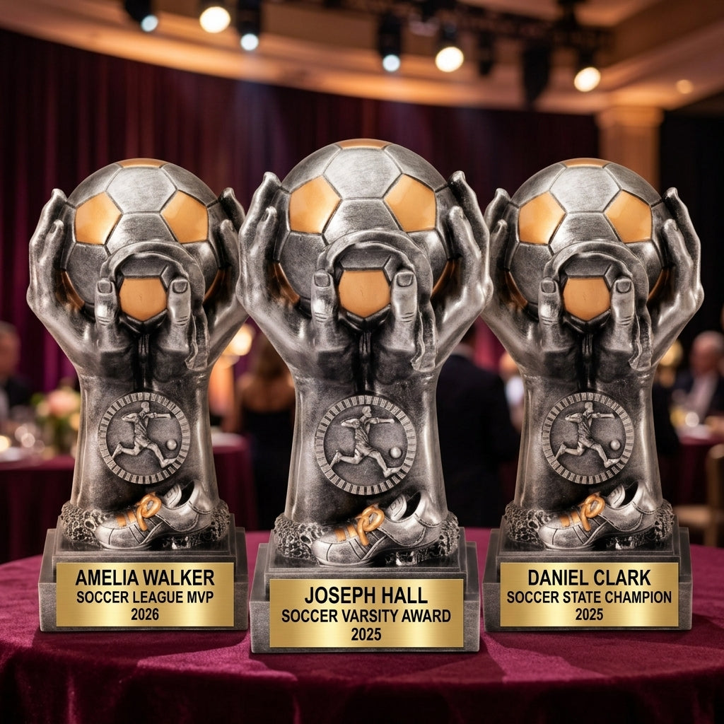 Soccer Trophy Award | Personalized | Custom Engraved | Soccer Gift | Team MVP | Soccer Awards | Youth Soccer | Golden Boot | Soccer Tournament - View 6