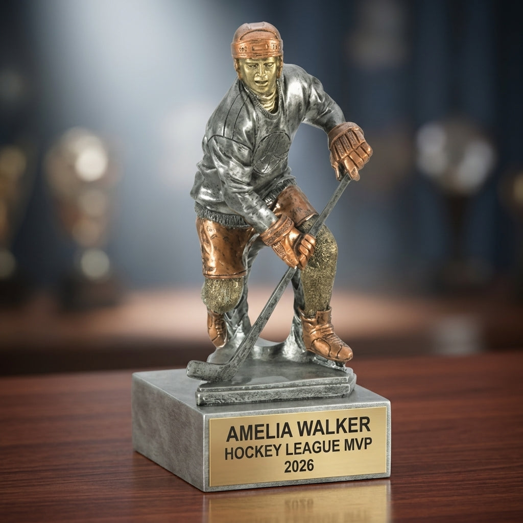 Hockey Award Trophy | Personalized | Custom Engraved | Hockey Player Trophy | Hockey Gift | Team Award | Personalized Trophy - View 2