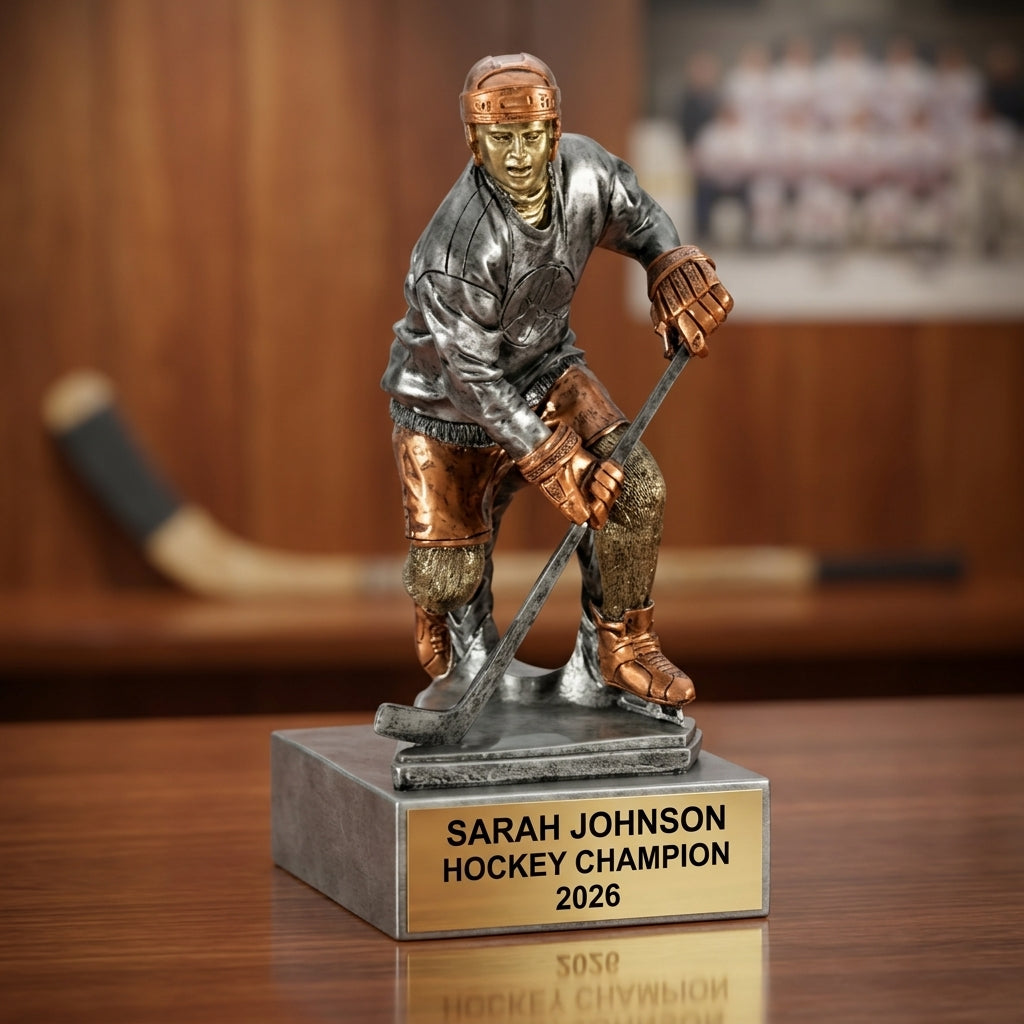 Hockey Award Trophy | Personalized | Custom Engraved | Hockey Player Trophy | Hockey Gift | Team Award | Personalized Trophy - View 3