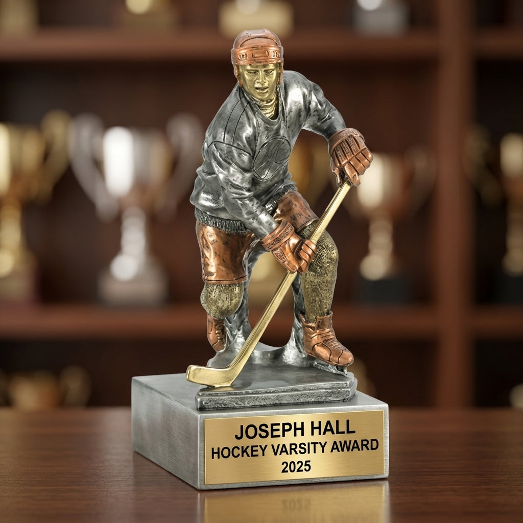 Hockey Award Trophy | Personalized | Custom Engraved | Hockey Player Trophy | Hockey Gift | Team Award | Personalized Trophy - View 4
