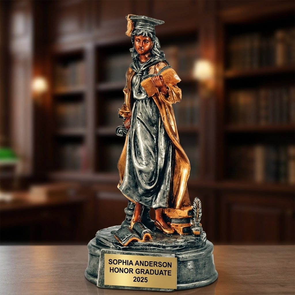 Graduation Award Trophy | Personalized Gift | Custom Engraved | Male Graduate | Class of 2024/2025 | Achievement Recognition - View 5