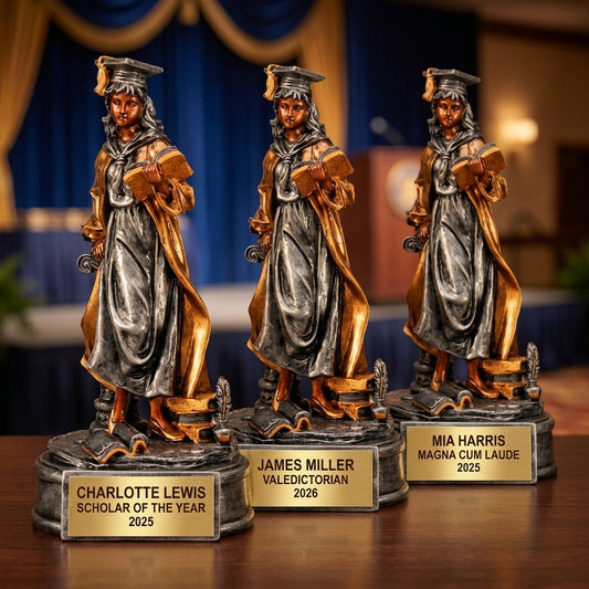 Graduation Award Trophy | Personalized Gift | Custom Engraved | Male Graduate | Class of 2024/2025 | Achievement Recognition - View 6