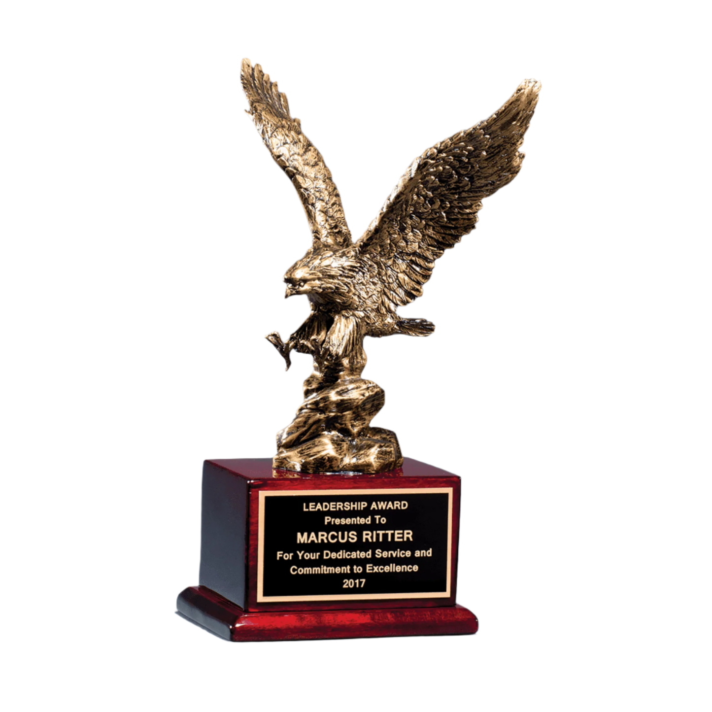 Military Appreciation Recognition Eagle Award, Antique Bronze Finished Eagle Trophy, Patriotic Award for Army, Navy, Air Force, Marines & Coast Guard