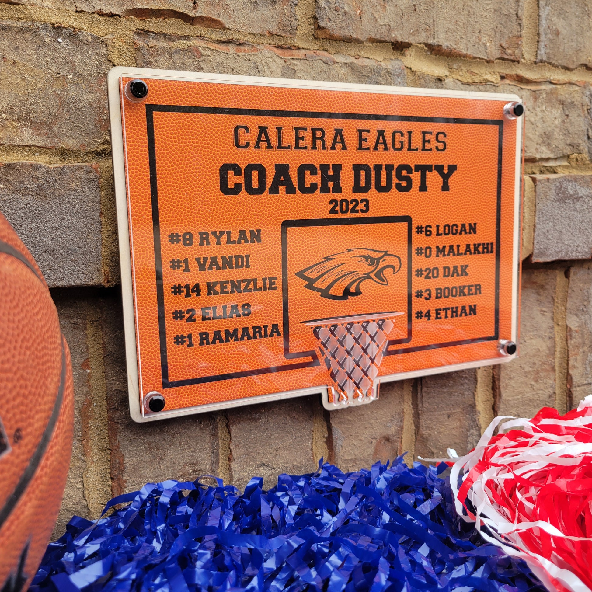 Personalized Basketball Coach Plaque. Basketball Coach Gift, end of season coach gift for basketball coach, Basketball gift