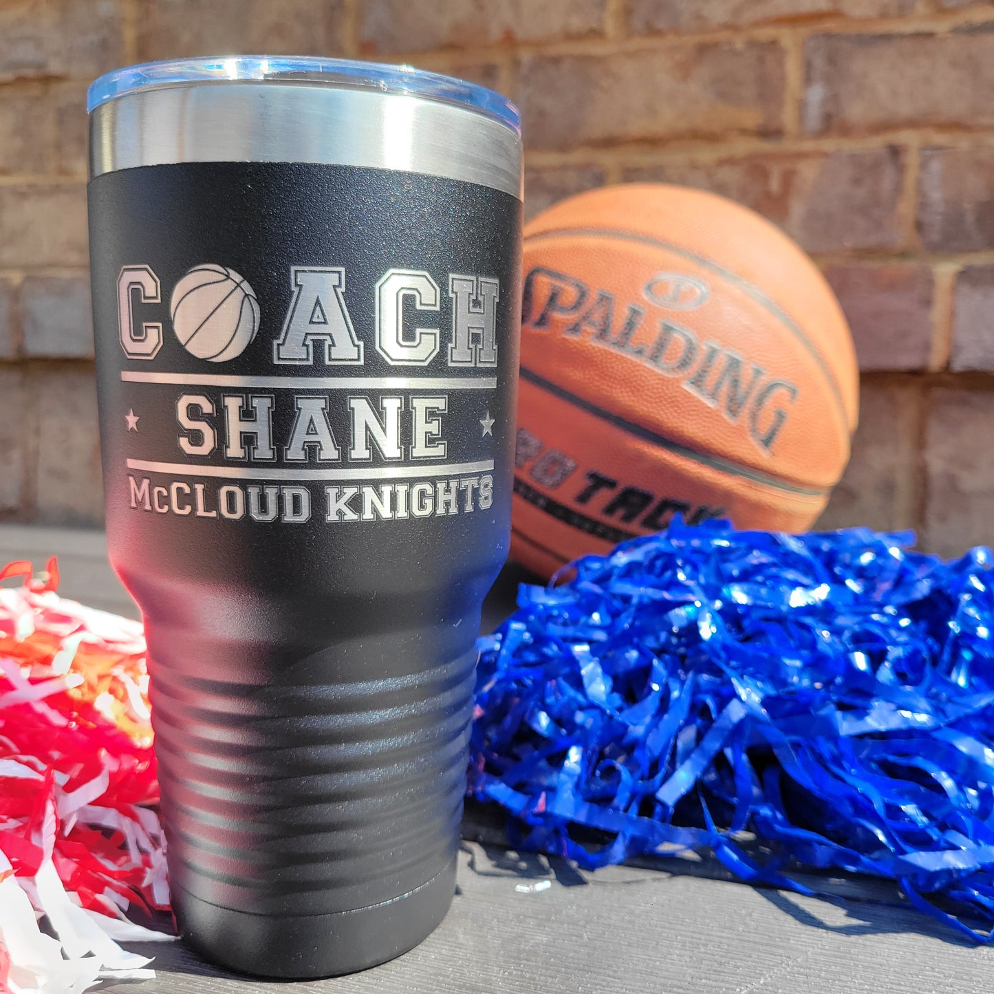 Basketball Coach Gift Tumbler, Personalized, Engraved 30oz Tumbler, Basketball Coach Appreciation Gift