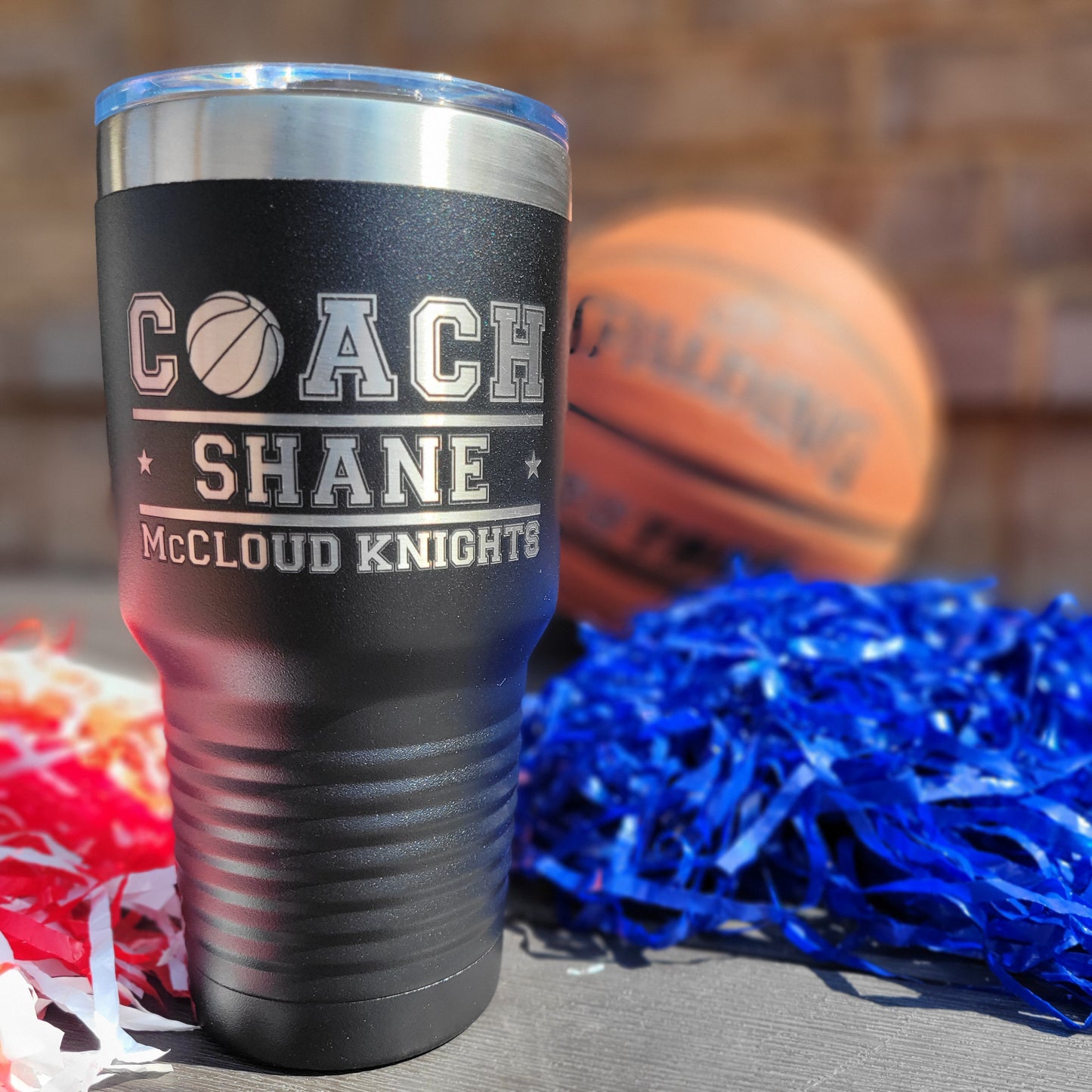 Basketball Coach Gift Tumbler, Personalized, Engraved 30oz Tumbler, Basketball Coach Appreciation Gift