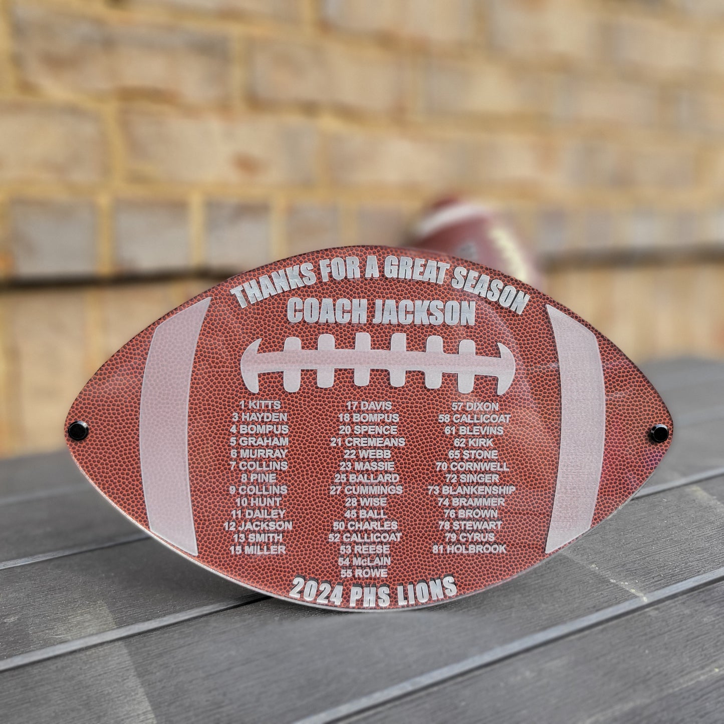 Football Coach Plaque - Personalized Football Coach Appreciation Gift, End of Season Gift for Football Coach