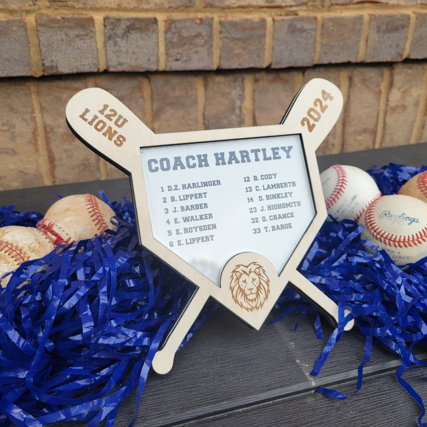 Baseball Coach Plaque - Personalized Baseball Coach Appreciation Gift, End of Season Gift for Baseball Coach