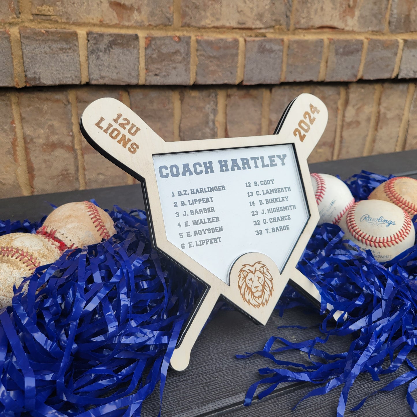 Baseball Coach Plaque - Personalized Baseball Coach Appreciation Gift, End of Season Gift for Baseball Coach