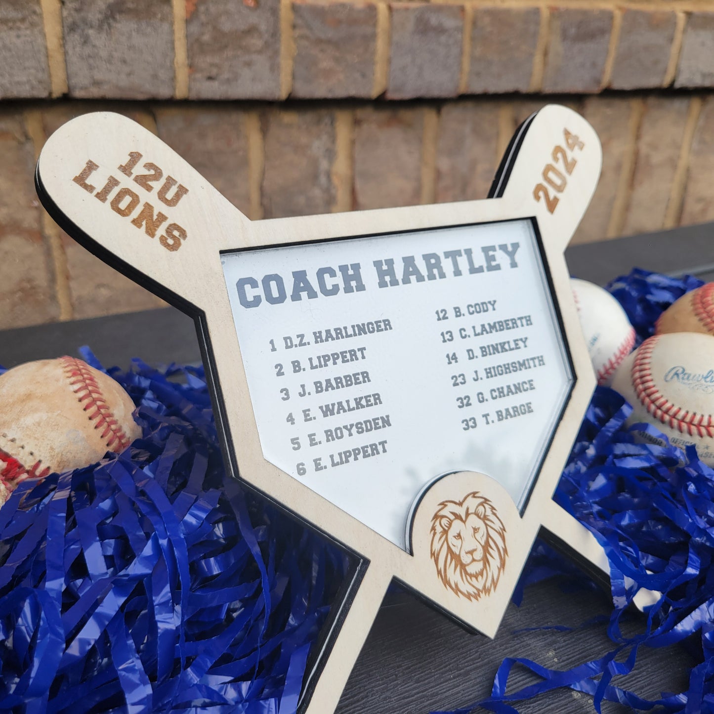 Baseball Coach Plaque - Personalized Baseball Coach Appreciation Gift, End of Season Gift for Baseball Coach