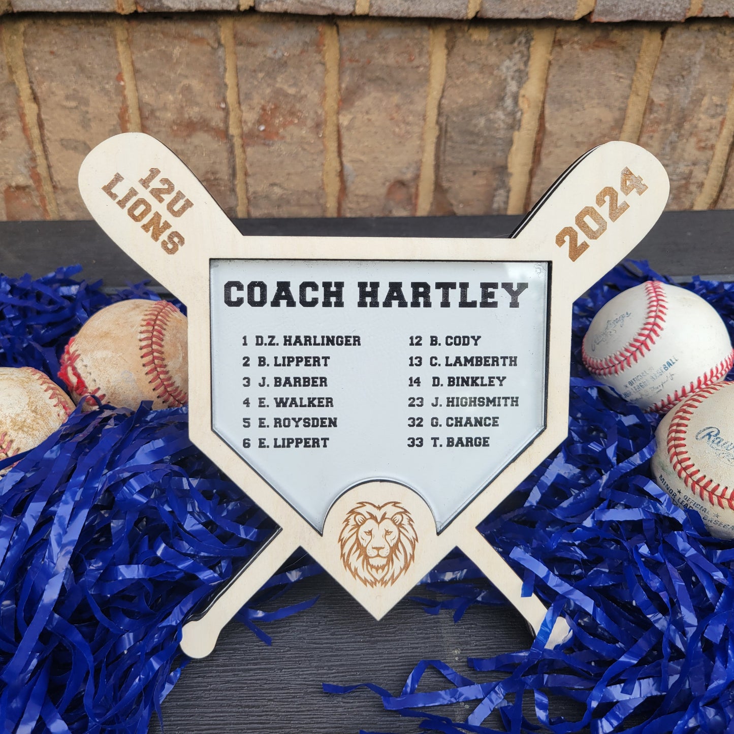 Baseball Coach Plaque - Personalized Baseball Coach Appreciation Gift, End of Season Gift for Baseball Coach