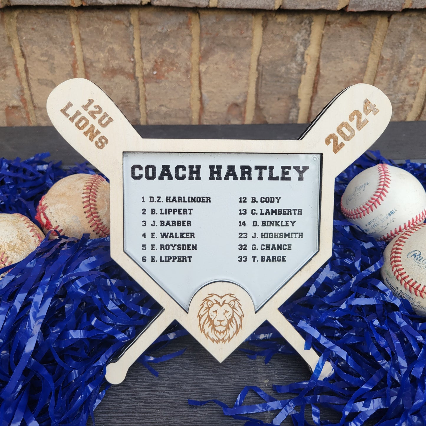 Baseball Coach Plaque - Personalized Baseball Coach Appreciation Gift, End of Season Gift for Baseball Coach