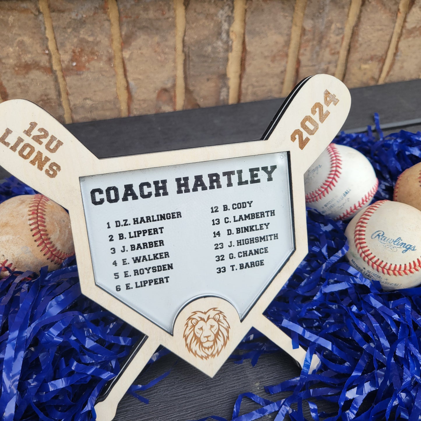 Baseball Coach Plaque - Personalized Baseball Coach Appreciation Gift, End of Season Gift for Baseball Coach