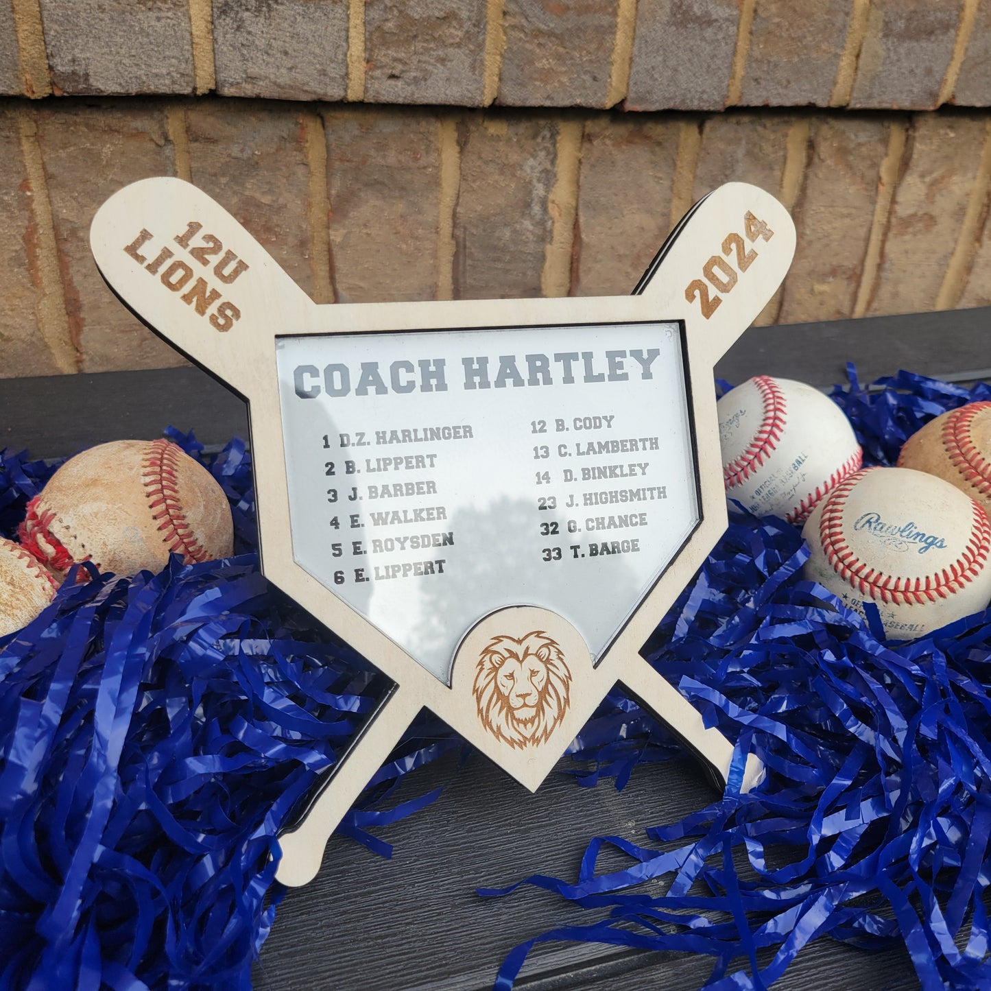 Baseball Coach Plaque - Personalized Baseball Coach Appreciation Gift, End of Season Gift for Baseball Coach