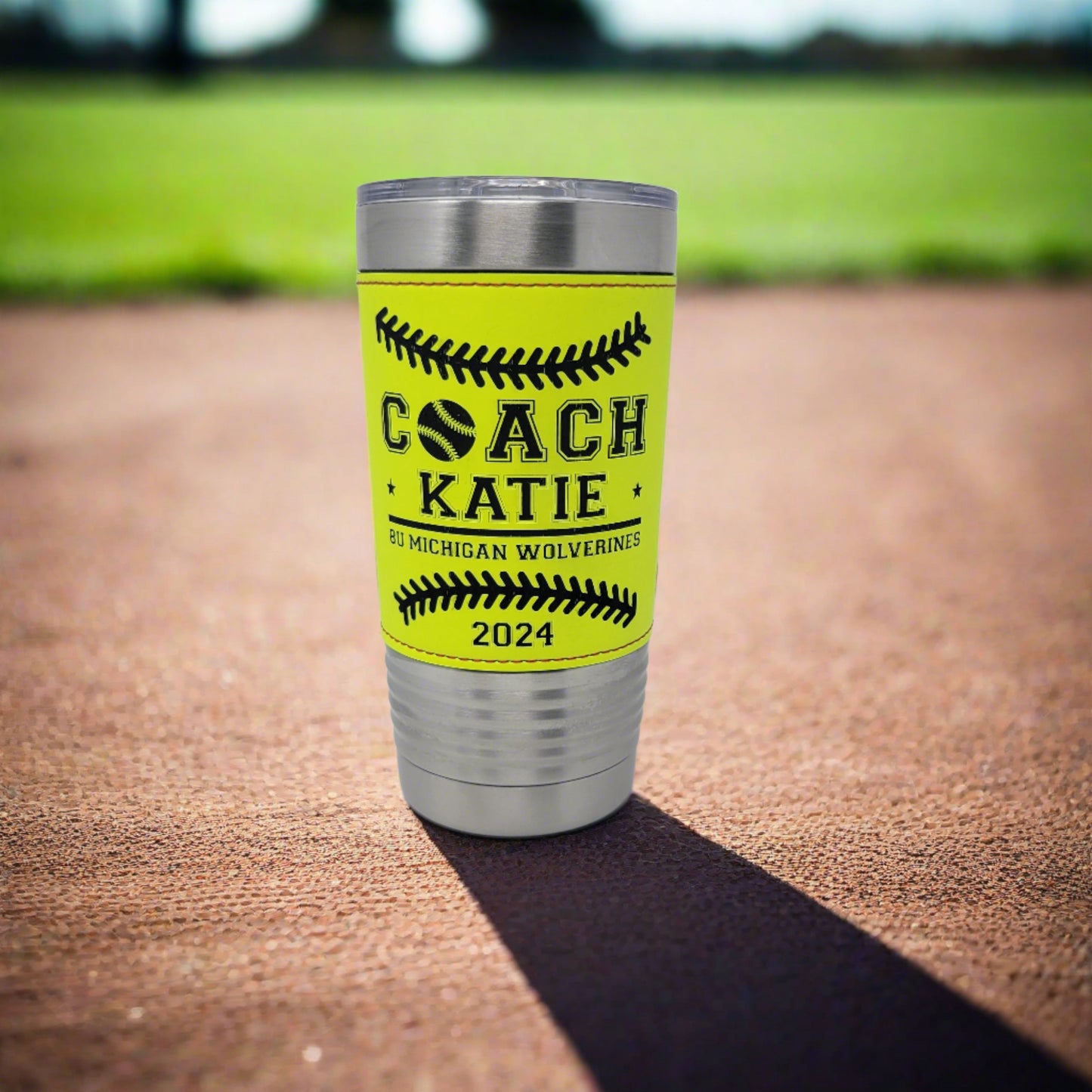 personalized softball coahc gift, drink tumbler personalized for softball coahc, coach appreciation, end of season gift, championship gift for softball coach