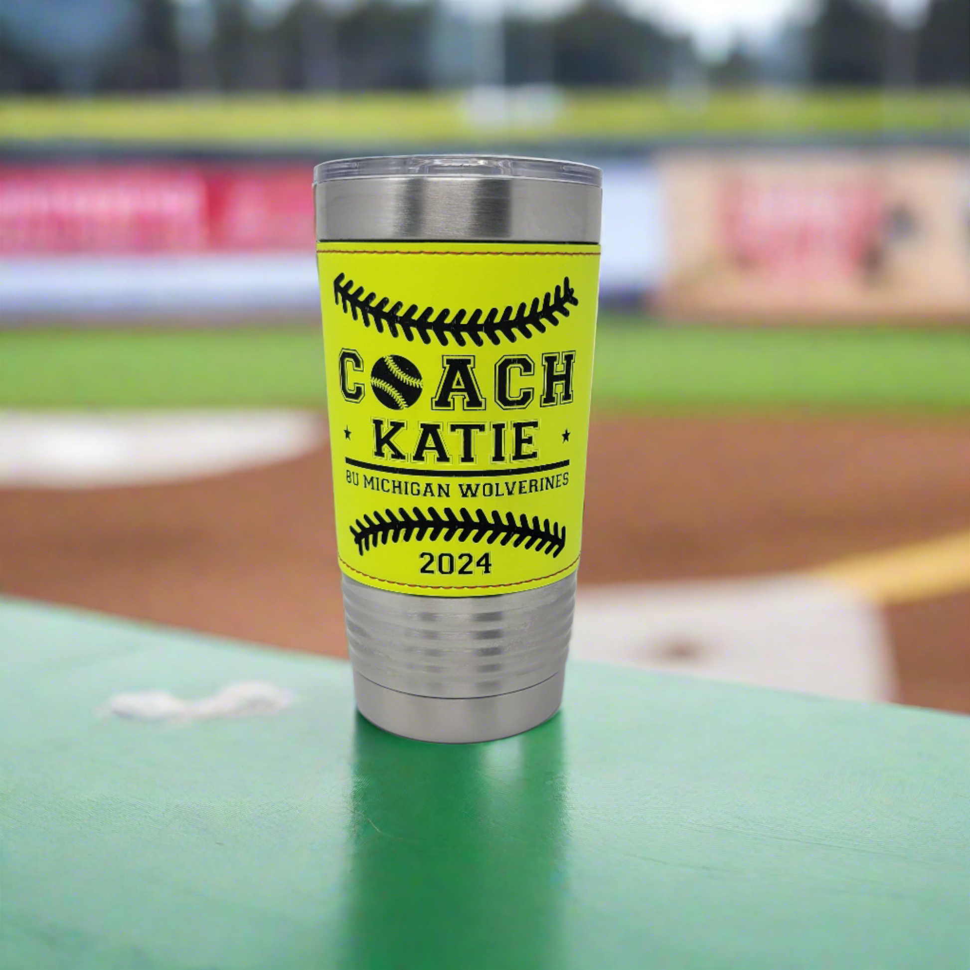 personalized softball coahc gift, drink tumbler personalized for softball coahc, coach appreciation, end of season gift, championship gift for softball coach