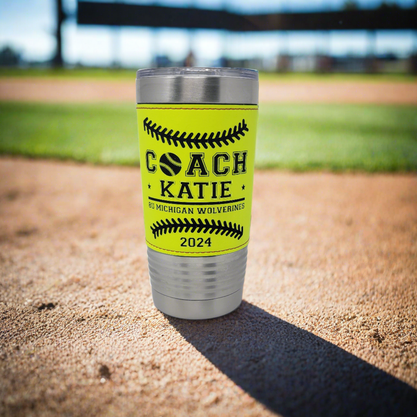 personalized softball coahc gift, drink tumbler personalized for softball coahc, coach appreciation, end of season gift, championship gift for softball coach