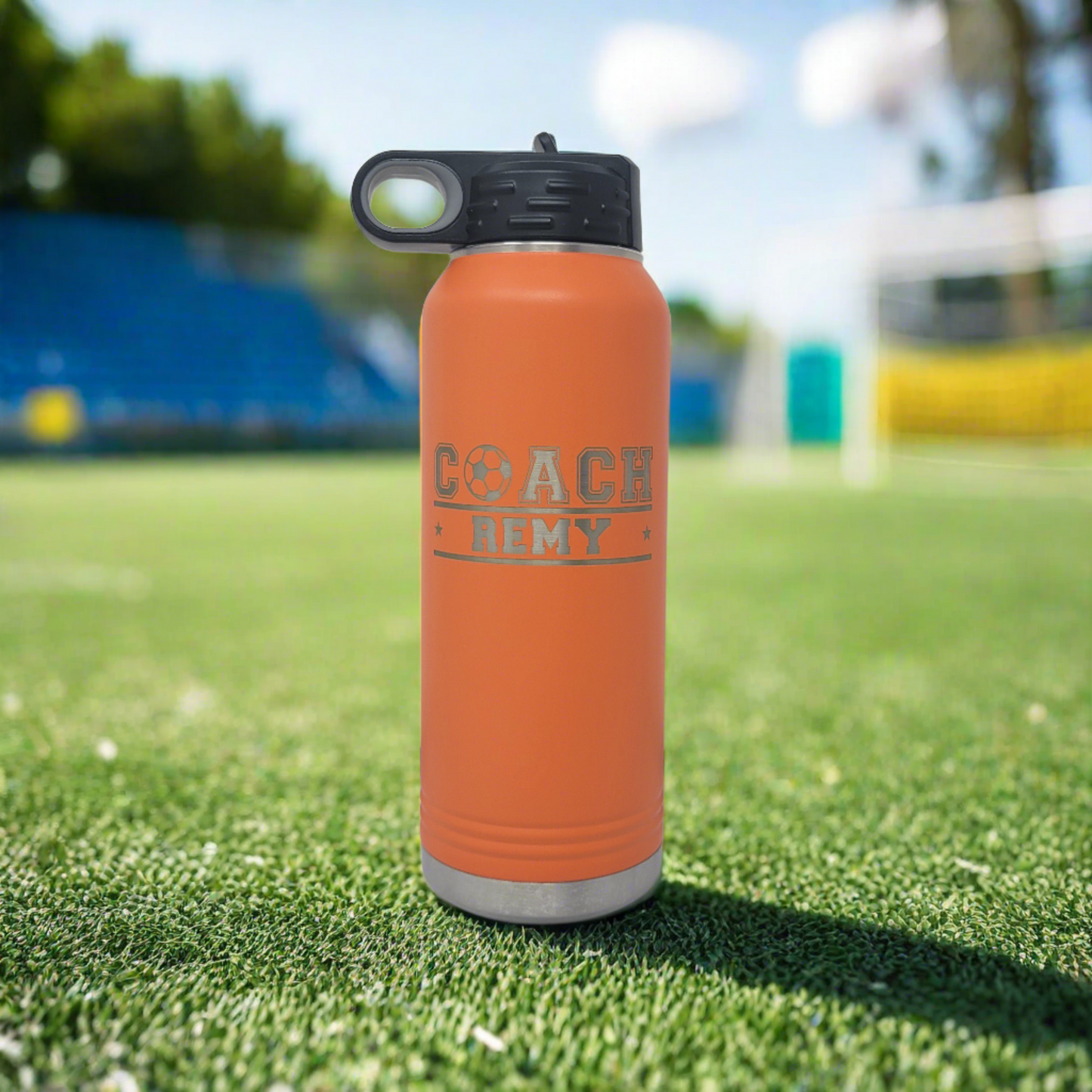 Personalized Soccer Water Bottles - Soccer Coach Gift, Soccer Coach Appreciation Gift Personalized Water Bottle