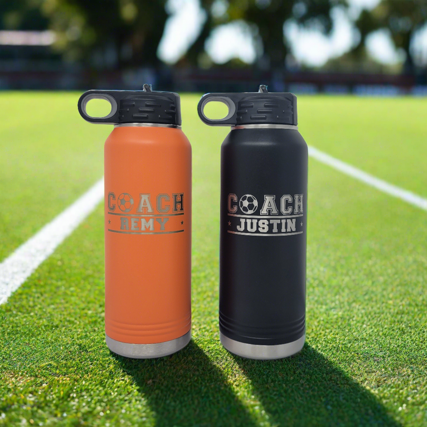 Personalized Soccer Water Bottles - Soccer Coach Gift, Soccer Coach Appreciation Gift Personalized Water Bottle