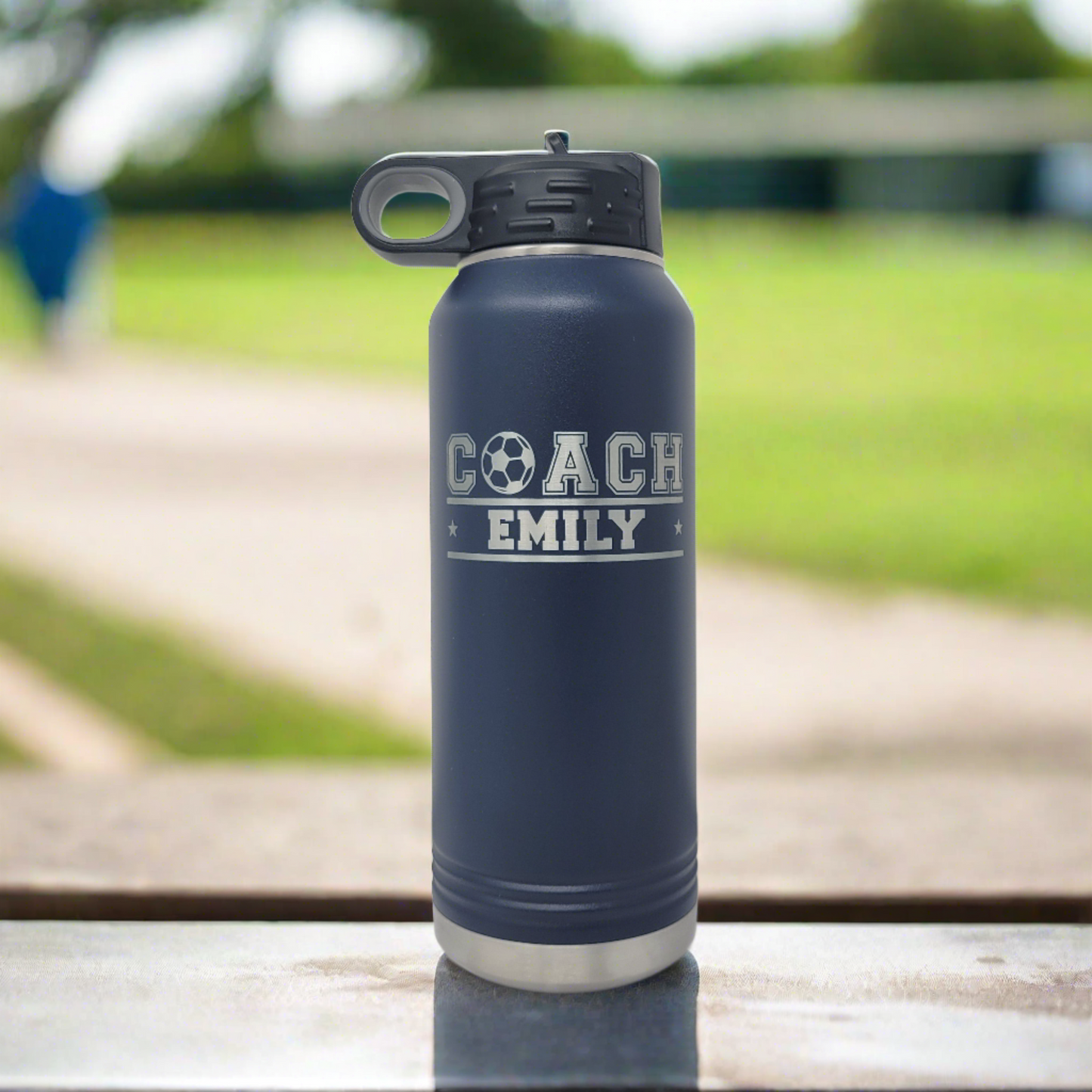 Personalized Soccer Water Bottles - Soccer Coach Gift, Soccer Coach Appreciation Gift Personalized Water Bottle