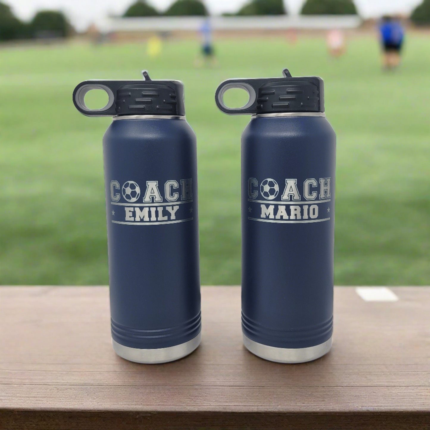 Personalized Soccer Water Bottles - Soccer Coach Gift, Soccer Coach Appreciation Gift Personalized Water Bottle