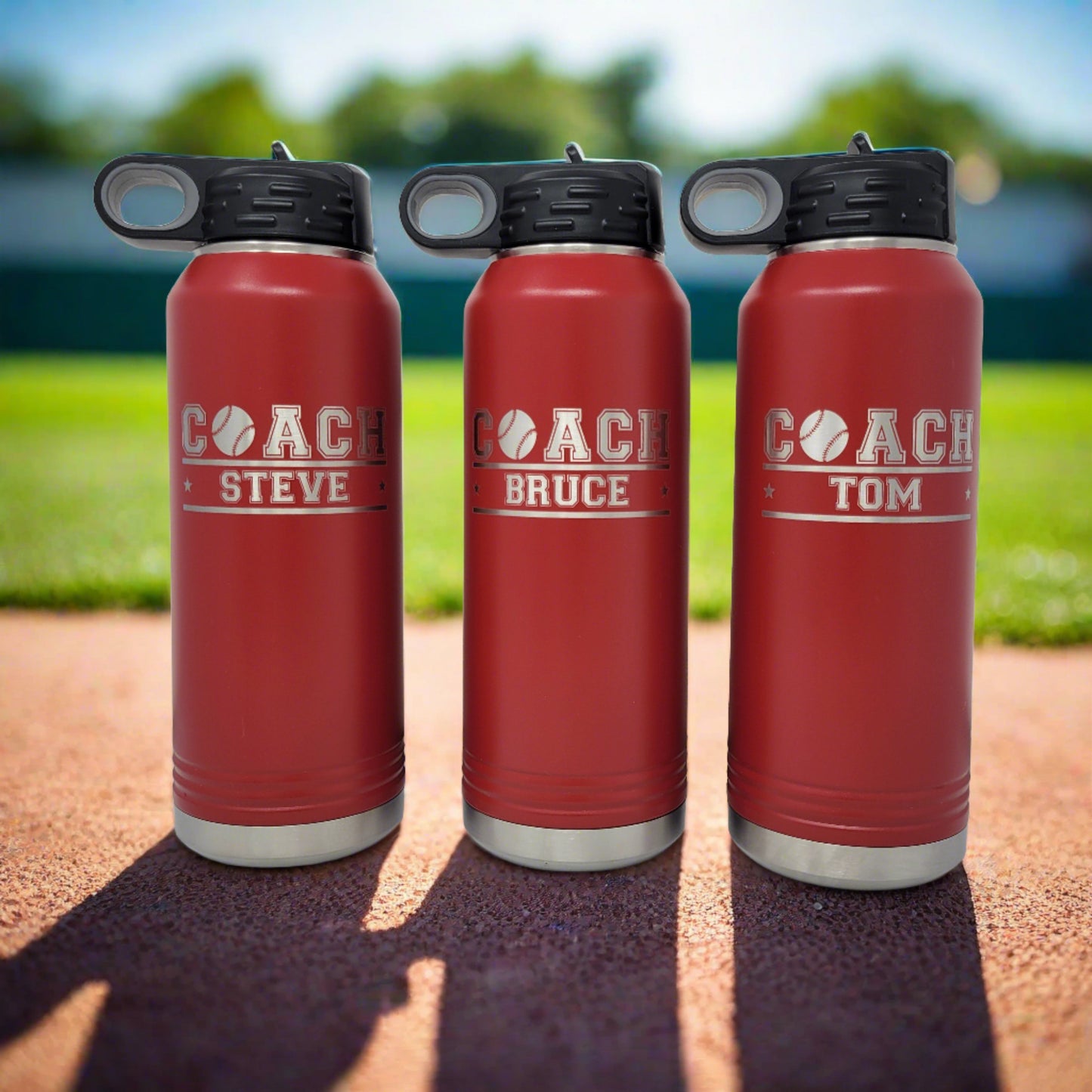 Baseball coach water bottle, personalized baseball coach bottle, gift for baseball coach