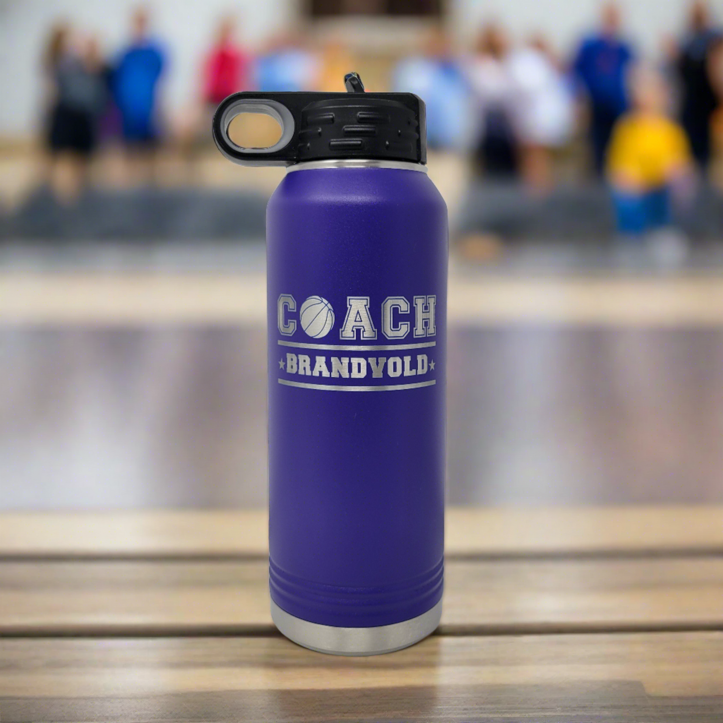 Basketball Coach Water Bottle, Personalized water bottle for baseball coach, baseball coach gift