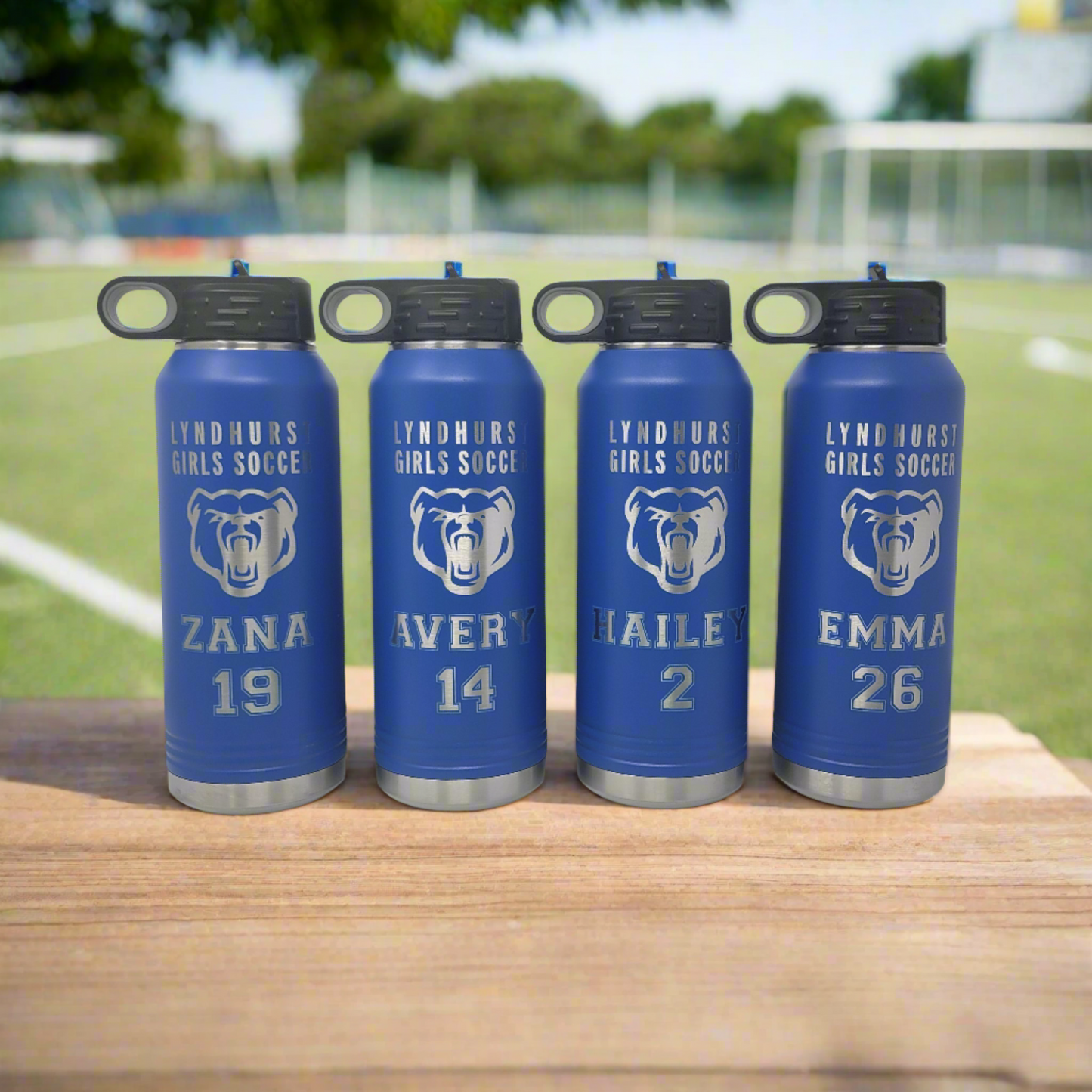 Personalized Soccer Team Water Bottles   Bulk Qty Water Bottles for Soccer Teams