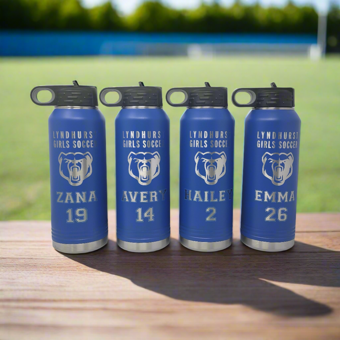 Personalized Soccer Team Water Bottles   Bulk Qty Water Bottles for Soccer Teams