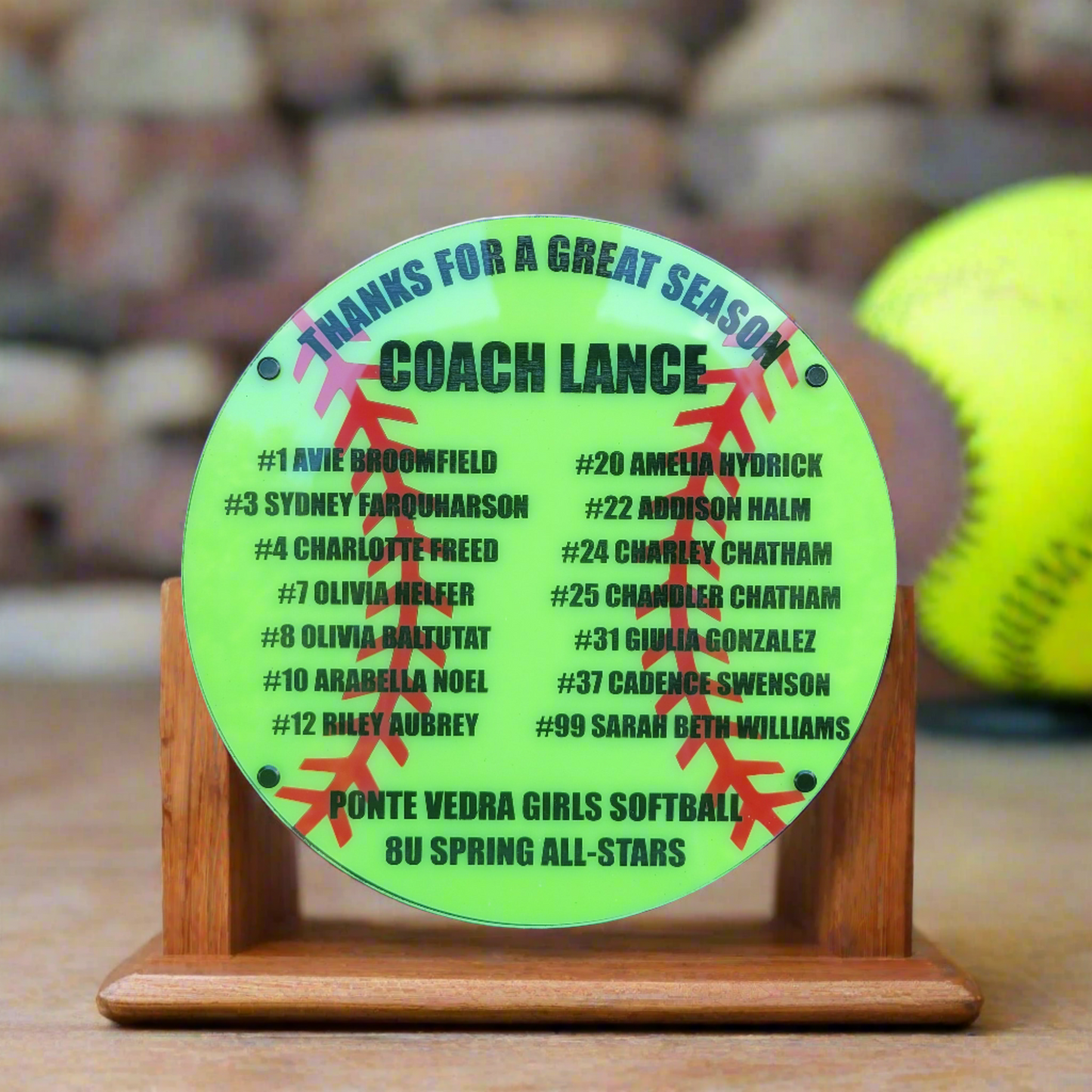 Softball Coach Plaque - Personalized Softball Coach Appreciation Gift, End of Season Gift for Softball Coach - Image 13 of 20