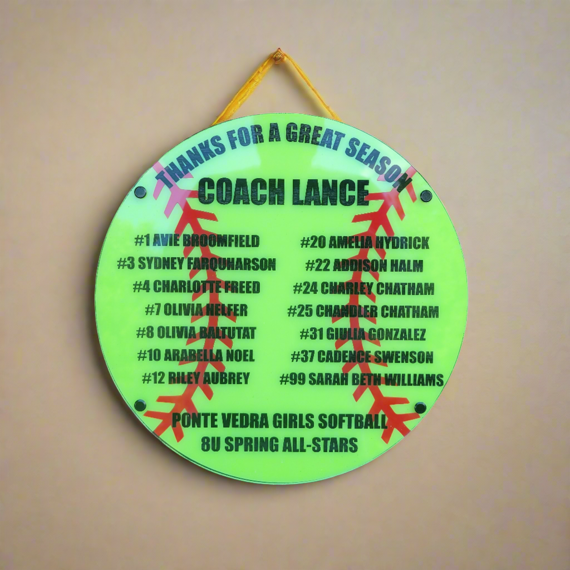 Softball Coach Plaque - Personalized Softball Coach Appreciation Gift, End of Season Gift for Softball Coach - Image 10 of 20