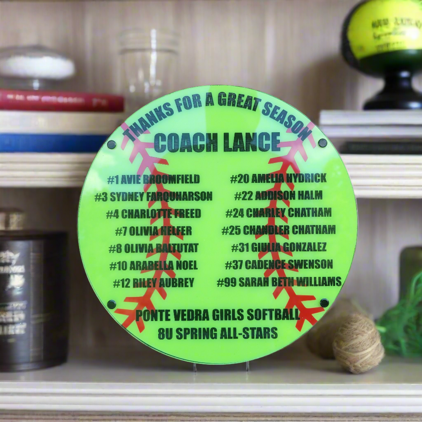 Softball Coach Plaque - Personalized Softball Coach Appreciation Gift, End of Season Gift for Softball Coach - Main produc...