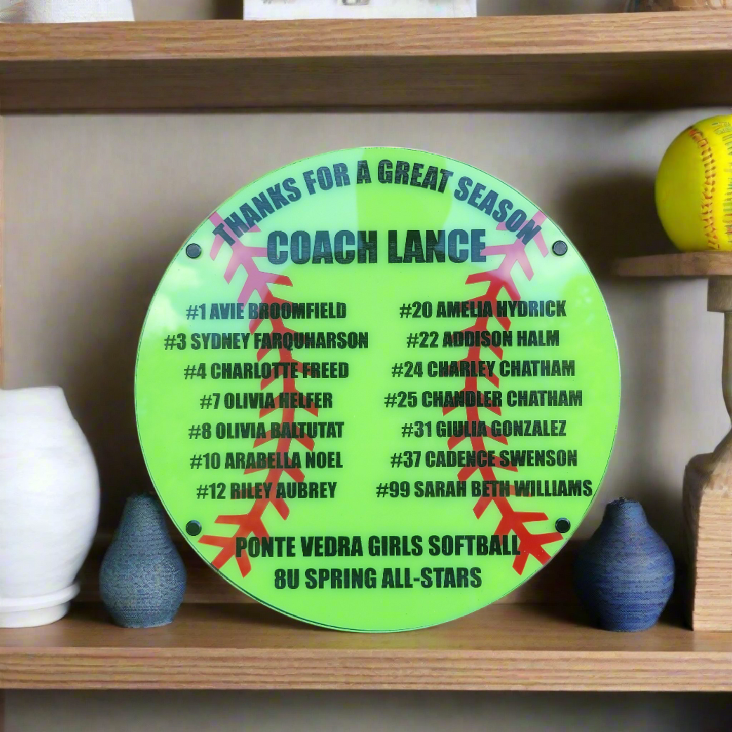 Softball Coach Plaque - Personalized Softball Coach Appreciation Gift, End of Season Gift for Softball Coach - Image 11 of 20