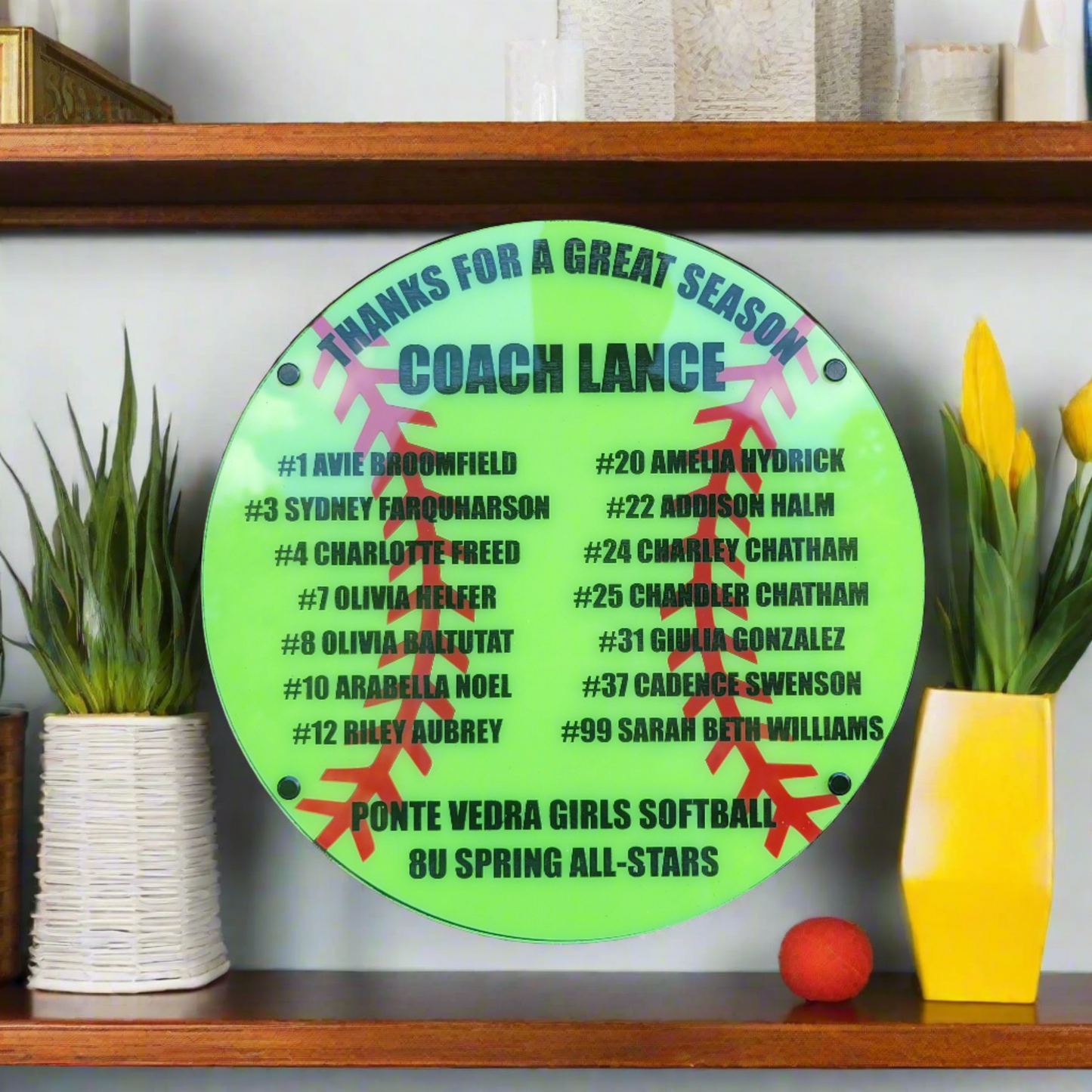 Softball Coach Plaque - Personalized Softball Coach Appreciation Gift, End of Season Gift for Softball Coach - Image 14 of 20
