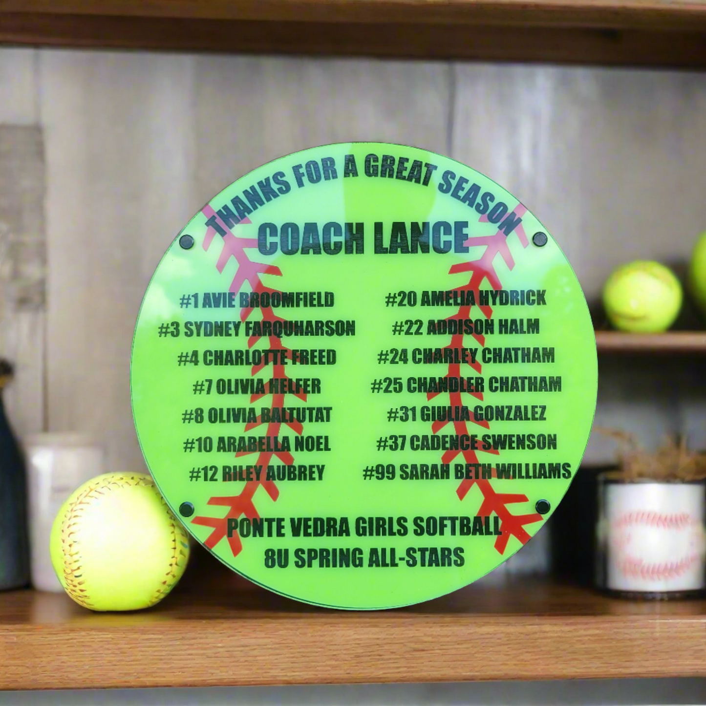 Softball Coach Plaque - Personalized Softball Coach Appreciation Gift, End of Season Gift for Softball Coach - Image 5 of 20