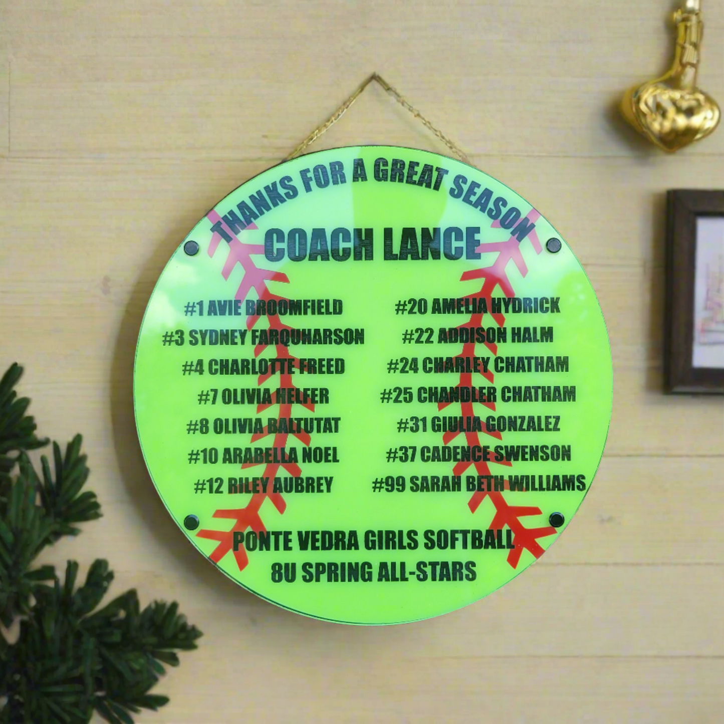 Softball Coach Plaque - Personalized Softball Coach Appreciation Gift, End of Season Gift for Softball Coach - Image 6 of 20