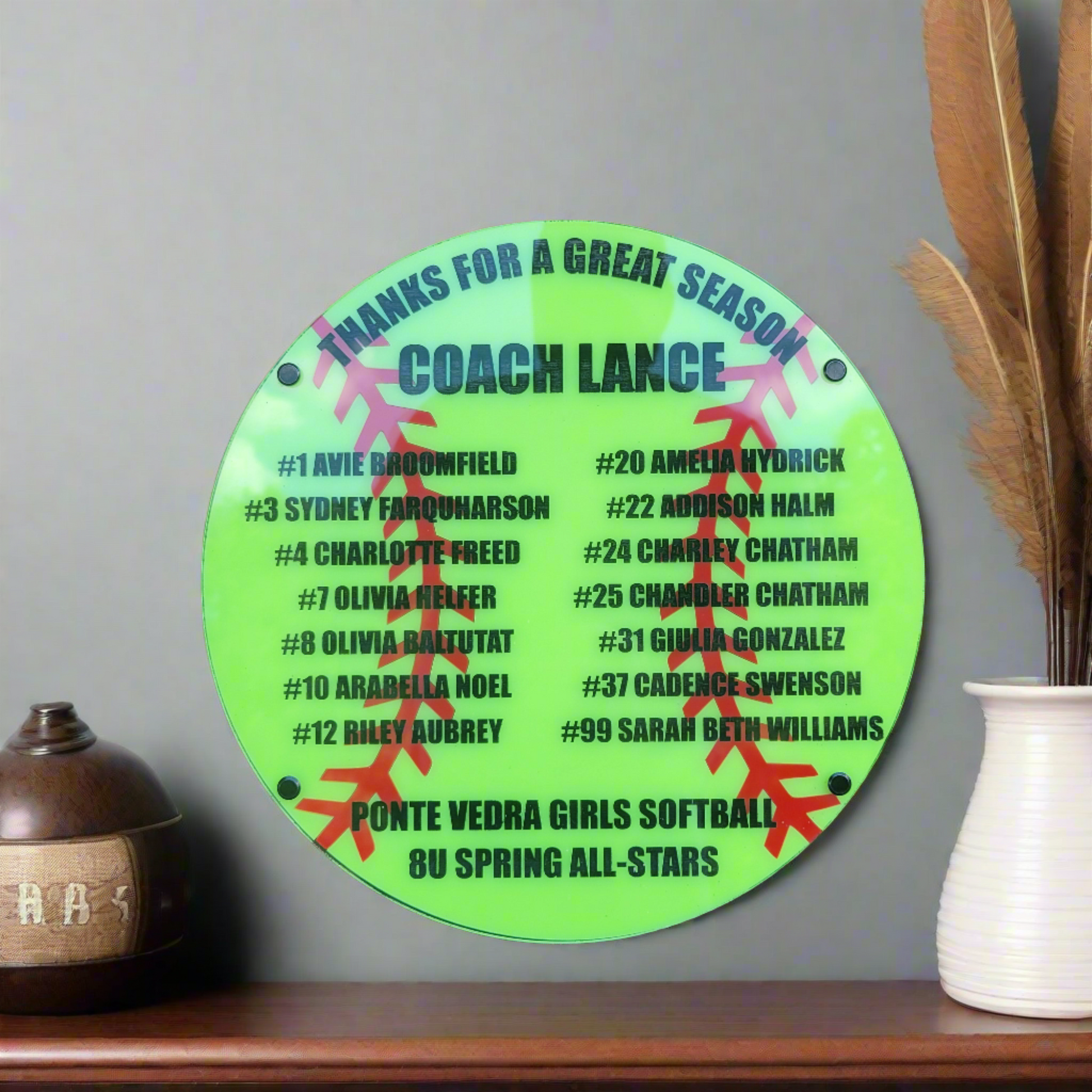 Softball Coach Plaque - Personalized Softball Coach Appreciation Gift, End of Season Gift for Softball Coach - Image 7 of 20