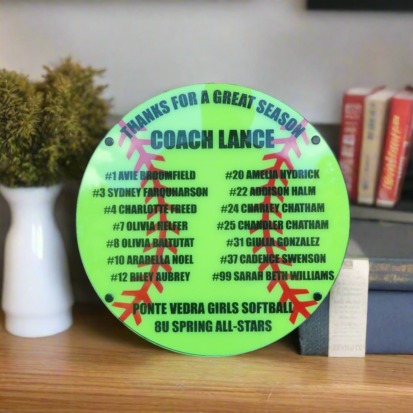 Softball Coach Plaque - Personalized Softball Coach Appreciation Gift, End of Season Gift for Softball Coach - Image 8 of 20