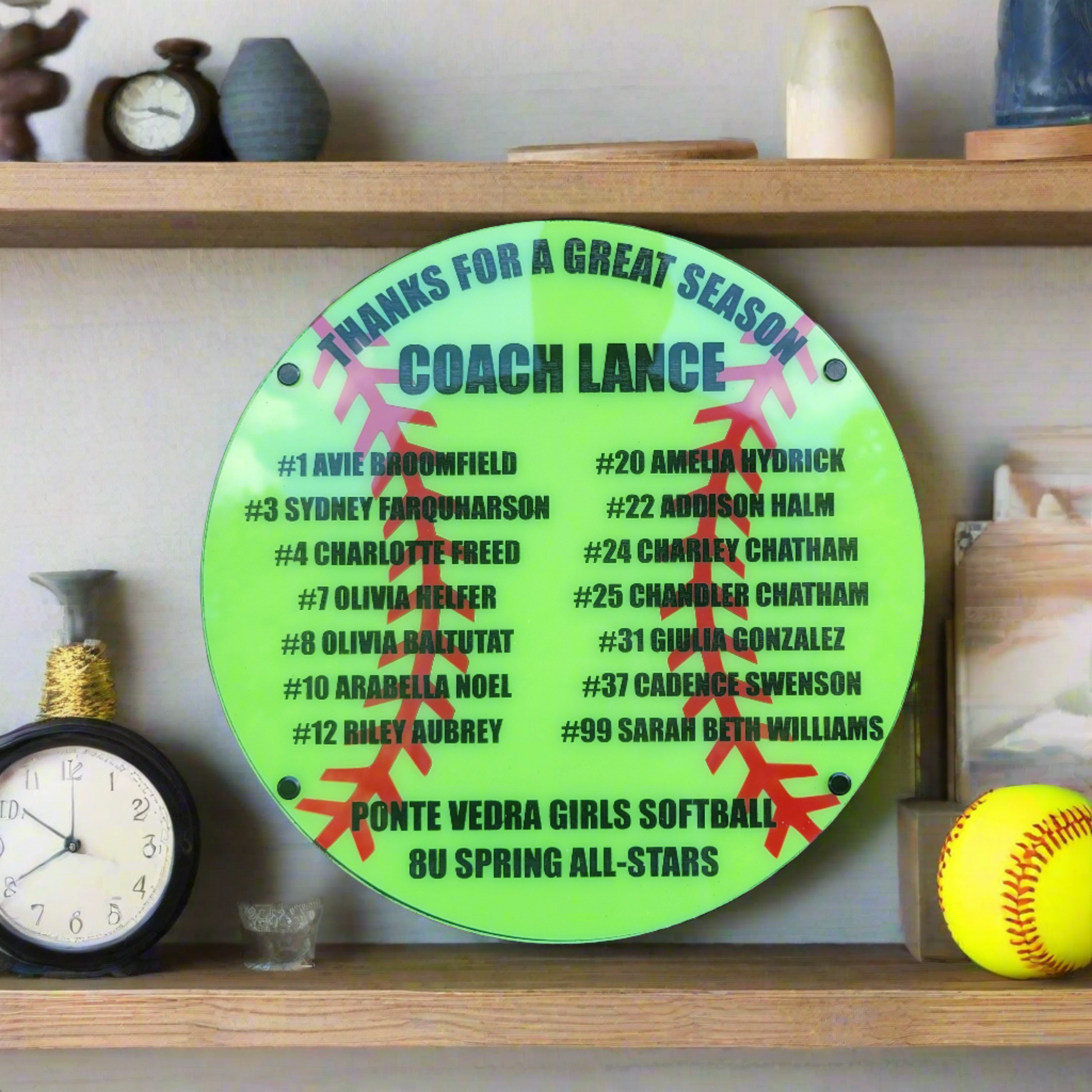 Softball Coach Plaque - Personalized Softball Coach Appreciation Gift, End of Season Gift for Softball Coach - Image 15 of 20