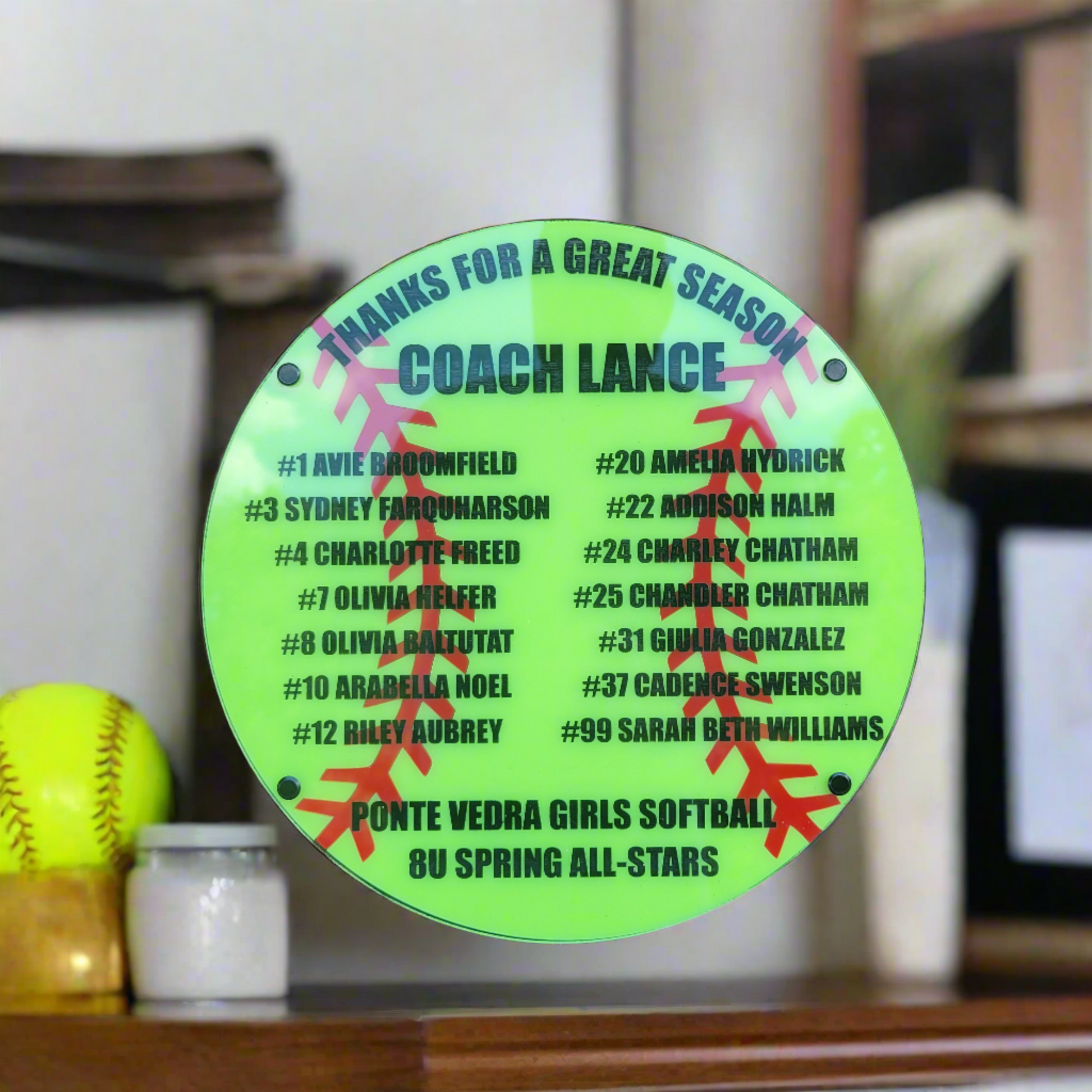 Softball Coach Plaque - Personalized Softball Coach Appreciation Gift, End of Season Gift for Softball Coach - Image 9 of 20