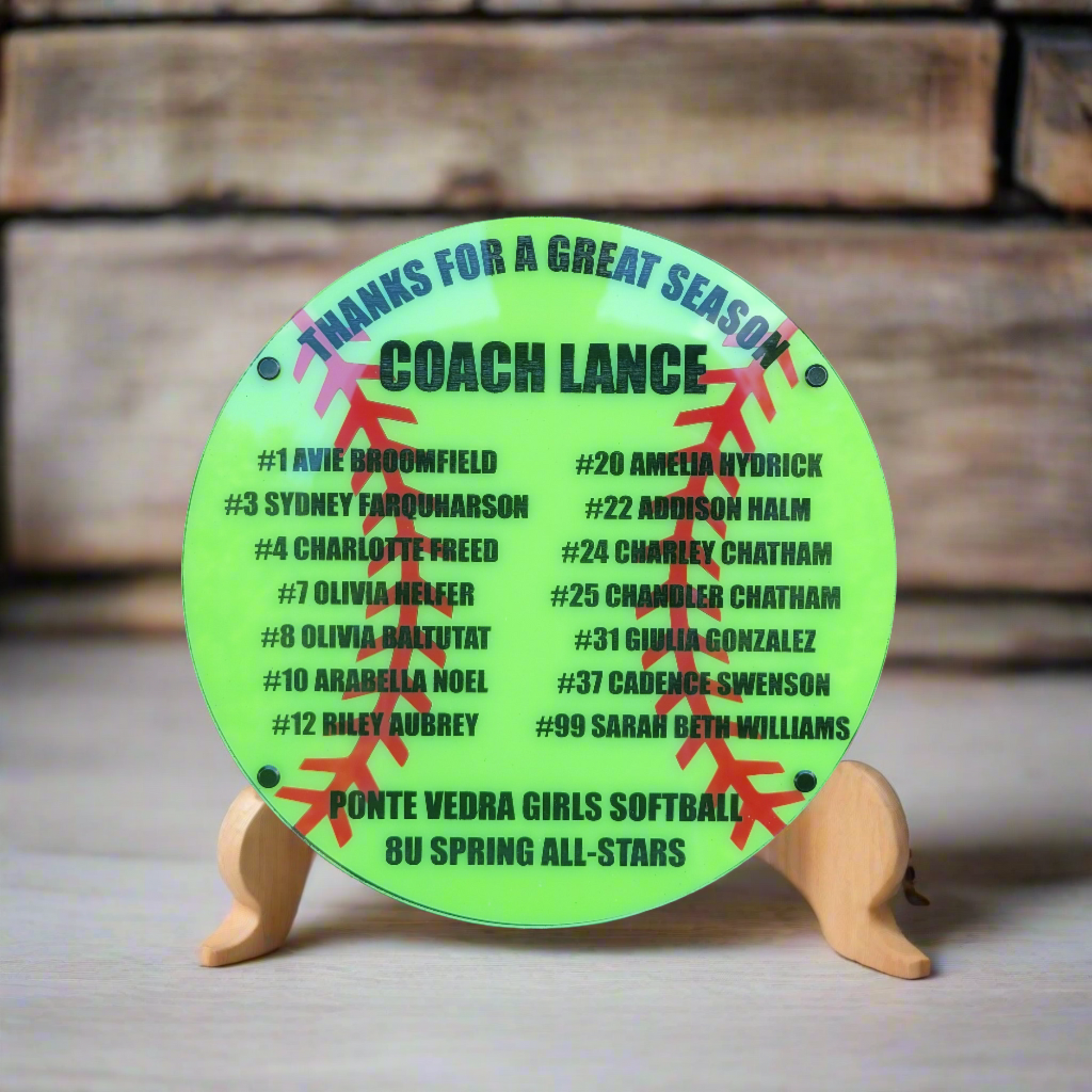 Softball Coach Plaque - Personalized Softball Coach Appreciation Gift, End of Season Gift for Softball Coach - Image 3 of 20