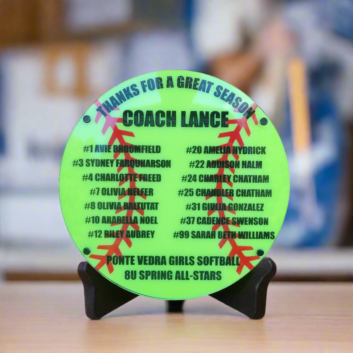 Softball Coach Plaque - Personalized Softball Coach Appreciation Gift, End of Season Gift for Softball Coach - Image 4 of 20