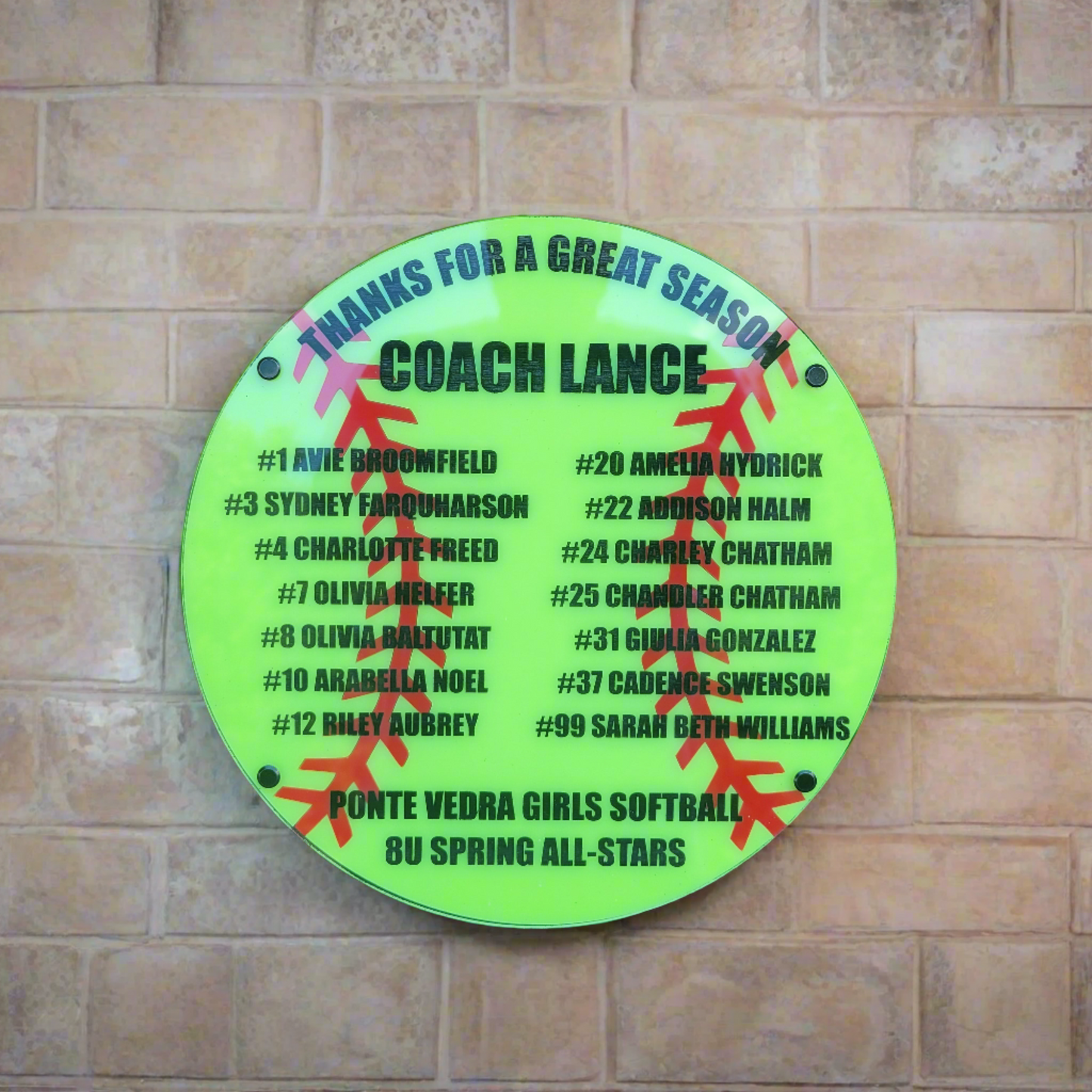 Softball Coach Plaque - Personalized Softball Coach Appreciation Gift, End of Season Gift for Softball Coach - Image 12 of 20