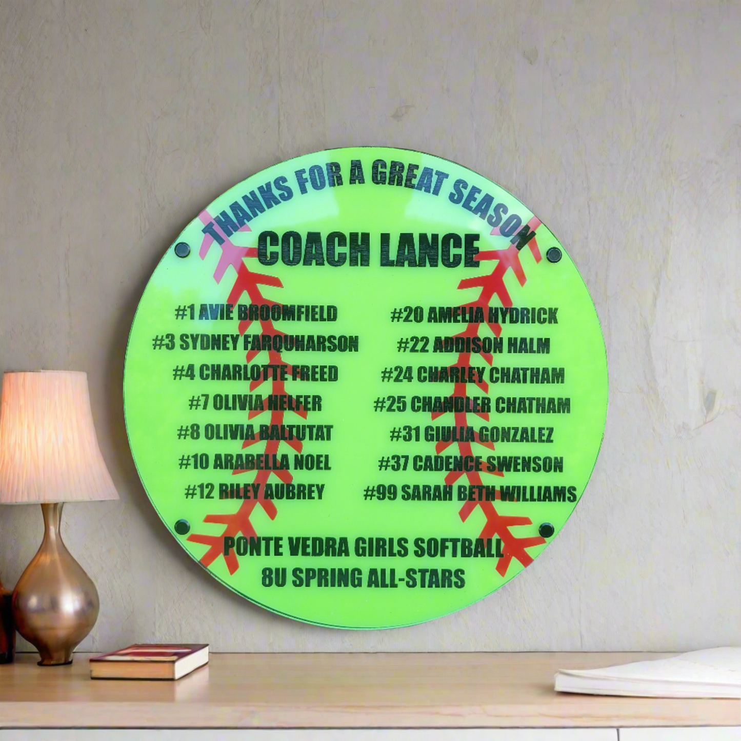 Softball Coach Plaque - Personalized Softball Coach Appreciation Gift, End of Season Gift for Softball Coach - Image 16 of 20